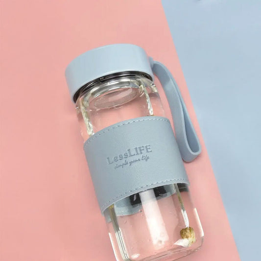 DRW-003 Aquatic Glass Bottle With PU Sleeve