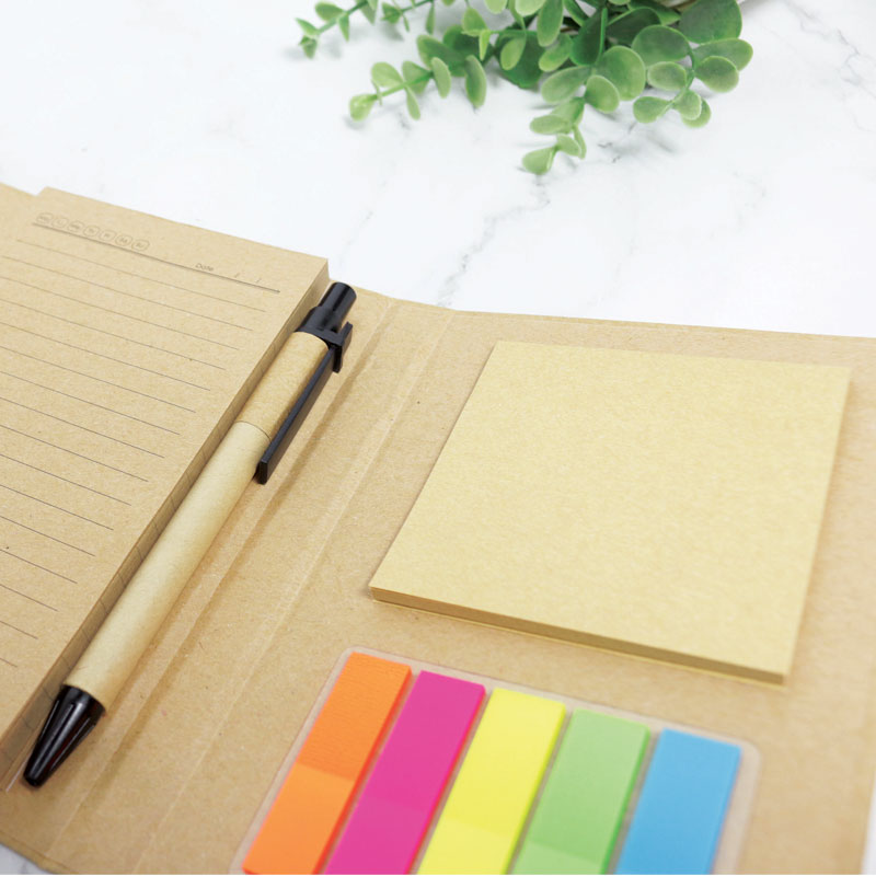 ECO-002 STICCO Eco Sticky Hard Cover Notepad with Elastic String