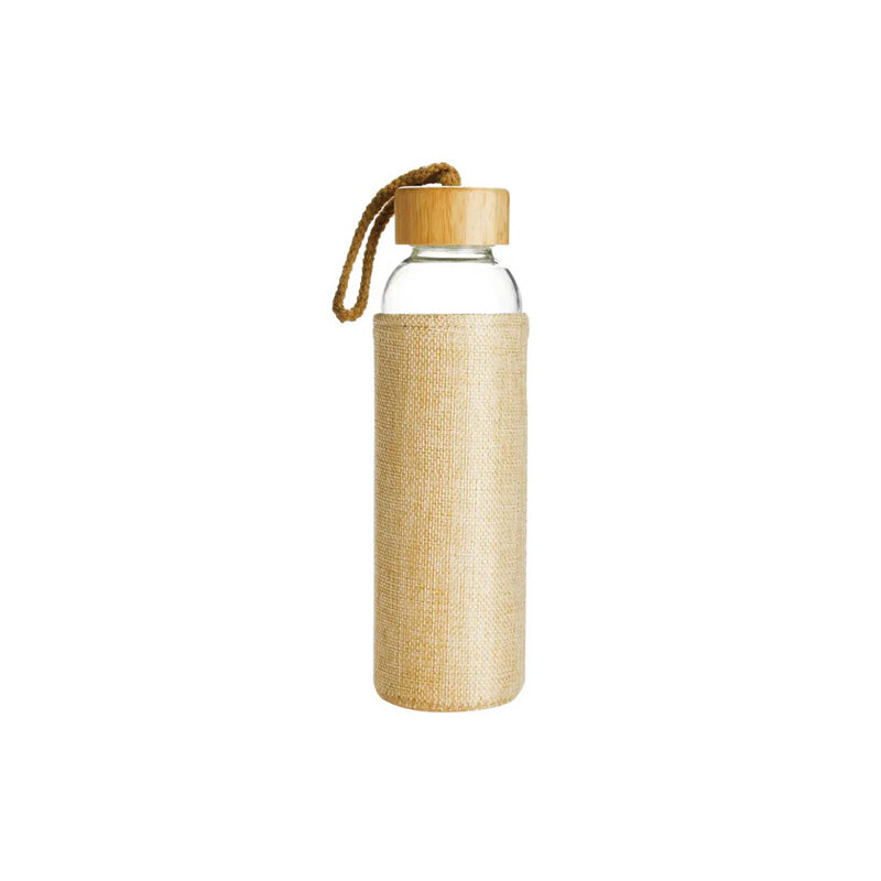 DRW-004 Eco Jute Bamboo Glass Bottle