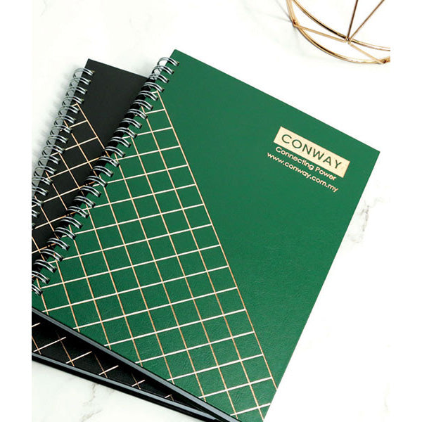 DMA-207 Grid Hard Cover Wire-O Notebook