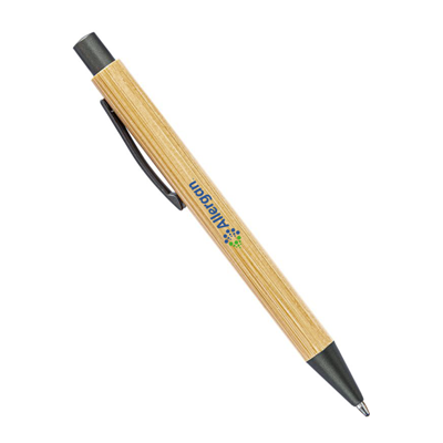 PEN-005 Bamboo Pen with Grey Metal