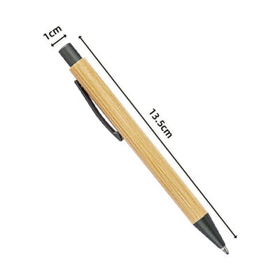 PEN-005 Bamboo Pen with Grey Metal