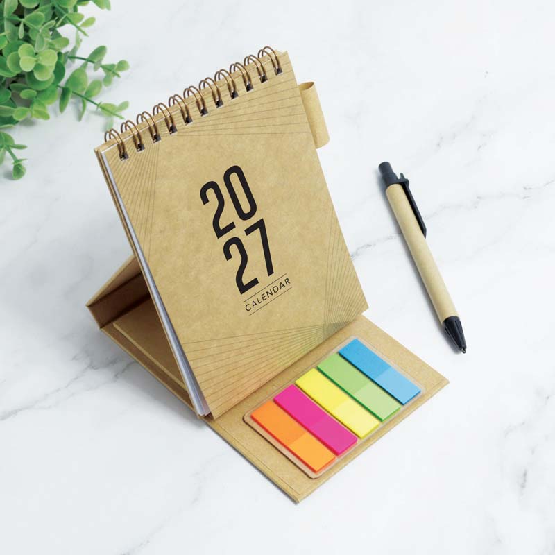ECO-001 TECO Eco Mini Calendar with Sticky Notes Set
