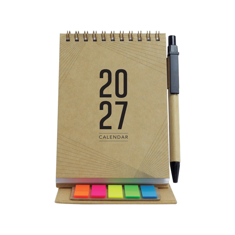 ECO-001 TECO Eco Mini Calendar with Sticky Notes Set