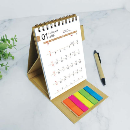 ECO-001 TECO Eco Mini Calendar with Sticky Notes Set