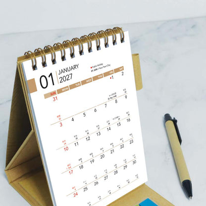 ECO-001 TECO Eco Mini Calendar with Sticky Notes Set