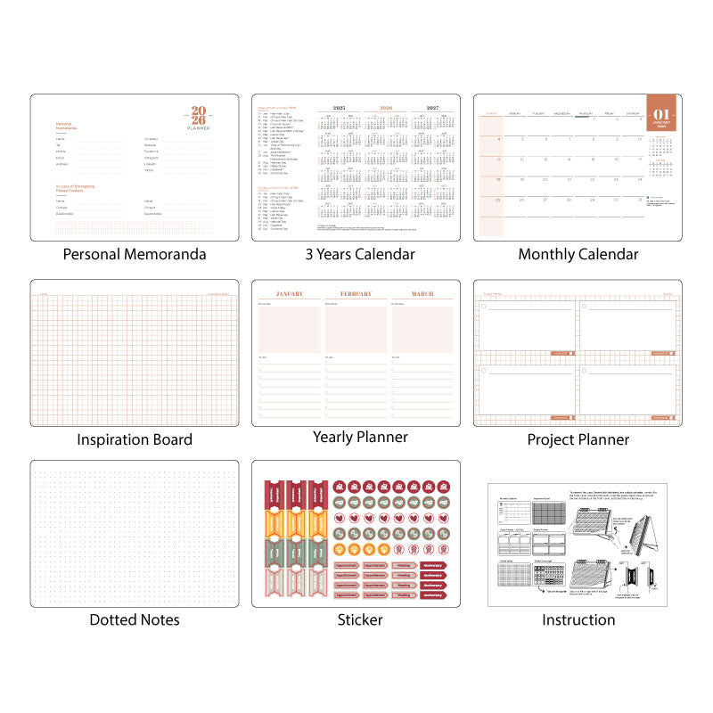 DMA-206 Luxeworld Calendar Notebook 2026